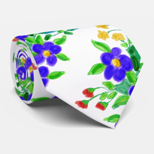 Gepersonaliseerd bloemenStropdas Stropdas (Opgerold)