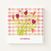 Gepersonaliseerd bloemig Notitieboek (Achterkant)