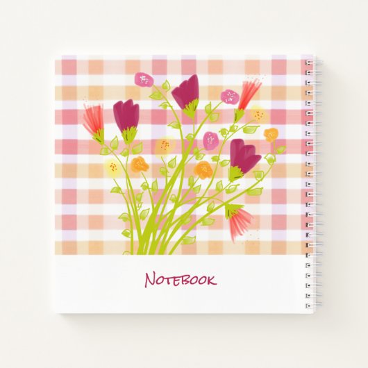 Gepersonaliseerd bloemig Notitieboek (Achterkant)
