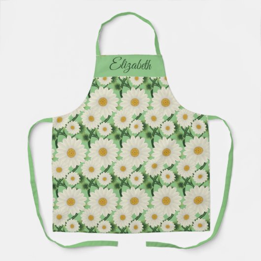 Gepersonaliseerd bloemsierpatroon schort (Voorkant)