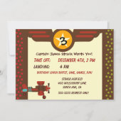 Gepersonaliseerd blond Boy Pilot Birthday-uitnodig Kaart (Achterkant)