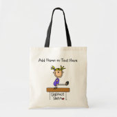 Gepersonaliseerd Blond Girl Balance Bam Canvas tas (Voorkant)