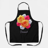 Gepersonaliseerd Blooming Rozen Motif Schort (Voorkant)