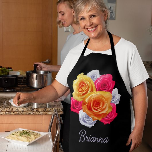 Gepersonaliseerd Blooming Rozen Motif Schort