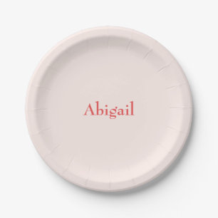Gepersonaliseerd blos Baby shower Papieren Bordje