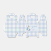 Gepersonaliseerd Blue Bunny Baby shower Bedankdoosjes (Uitgevouwen)