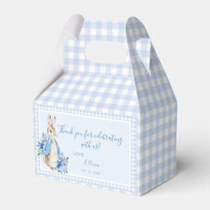 Gepersonaliseerd Blue Bunny Baby shower Bedankdoosjes