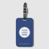 Gepersonaliseerd Blue Business Logo Bagagelabel (Voorkant (verticaal))