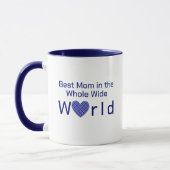 Gepersonaliseerd Blue Checkered Heart World's Best Mok (Links)
