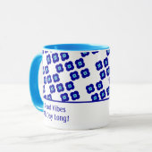 Gepersonaliseerd Blue Evil Eye Four Petal Floral P Mok (Voorkant links)