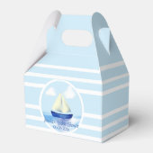 Gepersonaliseerd Blue Sailboat Baby shower Bedankdoosjes (Voorkant Zijde)