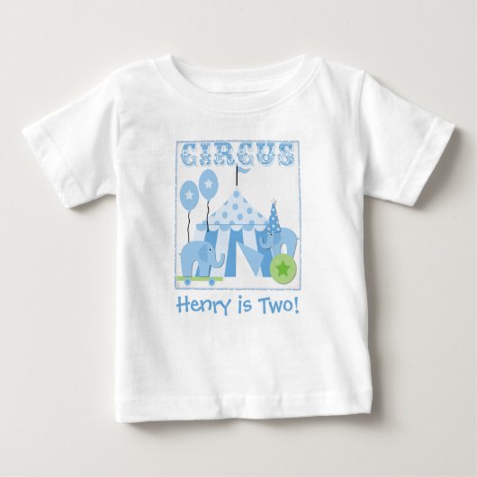 Gepersonaliseerd Blue Step Right Up Circus Tshirt (Voorkant)