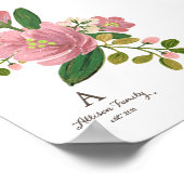 Gepersonaliseerd | Blush Bouquet Art Print 5x7 (Hoek)