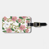 Gepersonaliseerd | Blush Bouquet Bagagelabel (Voorkant horizontaal)