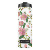 Gepersonaliseerd | Blush Bouquet Thermosbeker (Voorkant)