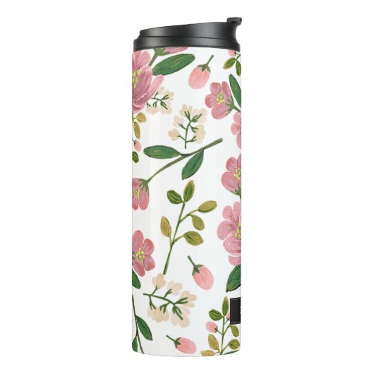 Gepersonaliseerd | Blush Bouquet Thermosbeker (Gedraaid links)