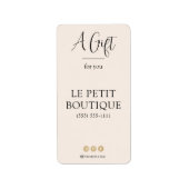 Gepersonaliseerd Blush Business Name Sanitizer Lab Etiket (Voorkant)