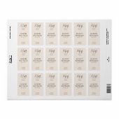 Gepersonaliseerd Blush Business Name Sanitizer Lab Etiket (Full Sheet)