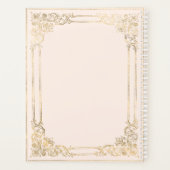 Gepersonaliseerd Blush  Goud Lijst Script 2024 Planner (Achterkant)