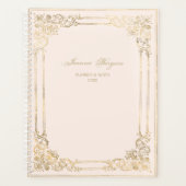 Gepersonaliseerd Blush Goud Lijst Script 2024 Planner (Voorkant)