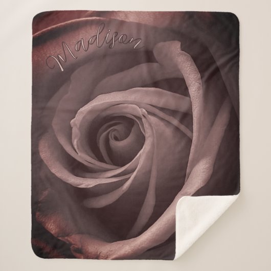 Gepersonaliseerd  Blush Roos Sherpa Deken (Voorkant)