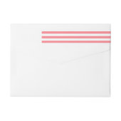 Gepersonaliseerd Blush roze en White Stripes Patte (Achterkant)