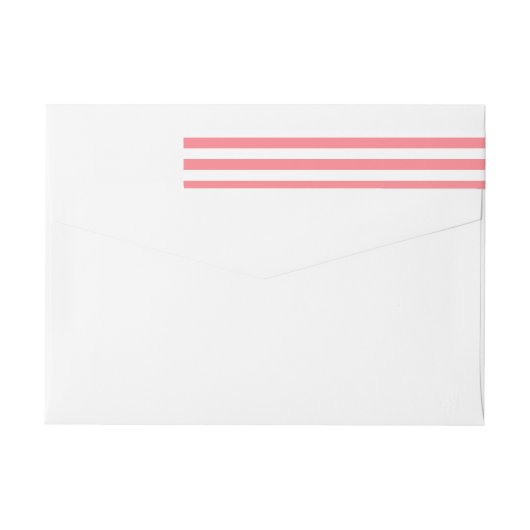 Gepersonaliseerd Blush roze en White Stripes Patte (Achterkant)