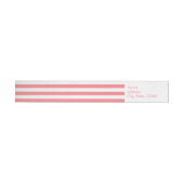 Gepersonaliseerd Blush roze en White Stripes Patte (Individueel)