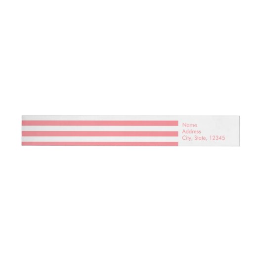 Gepersonaliseerd Blush roze en White Stripes Patte (Individueel)