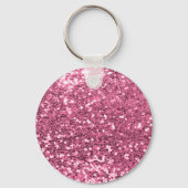 Gepersonaliseerd Blush Roze  Glitter Monogram Naam Sleutelhanger (Achterkant)