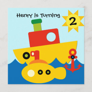 Gepersonaliseerd Boats Birthday Invitation Kaart