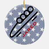 Gepersonaliseerd BobSledding-Ornament Keramisch Ornament (Achterkant)