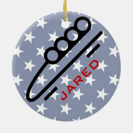 Gepersonaliseerd BobSledding-Ornament Keramisch Ornament