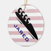 Gepersonaliseerd BobSledding-Ornament Keramisch Ornament (Links)