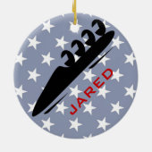 Gepersonaliseerd BobSledding-Ornament Keramisch Ornament (Achterkant)