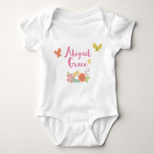 Gepersonaliseerd Body Suit Abigail Grace Romper (Voorkant)