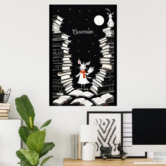 Gepersonaliseerd boek Bunny Poster (Thuiskantoor)