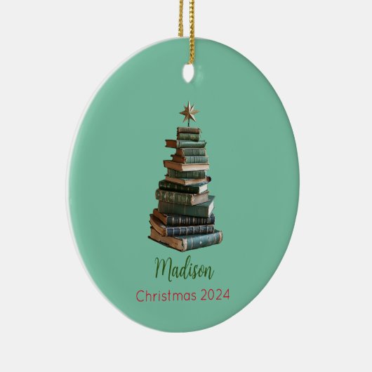 Gepersonaliseerd boek Kerstboom Ornament (Rechts)