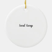 Gepersonaliseerd Boek met een kampeerthema Keramisch Ornament (Achterkant)