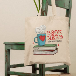 Gepersonaliseerd boek Nerd Gift voor Reader Tote Bag
