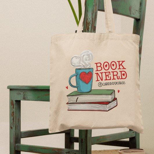 Gepersonaliseerd boek Nerd Gift voor Reader Tote Bag