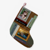 Gepersonaliseerd Boekenrek met Foto's Kleine Kerstsok (Voorkant (Hangend))