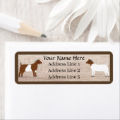 Gepersonaliseerd boer geitenbeslag retour adres la etiket (Insitu)