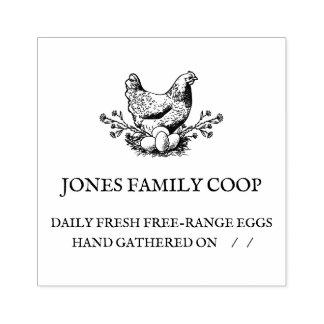 Gepersonaliseerd Boerderij Fresh Eggs Custom Chick Rubberstempel