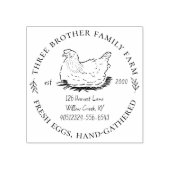 Gepersonaliseerd Boerderij Fresh Eggs Homestead & Rubberstempel (Afrduk)