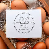 Gepersonaliseerd Boerderij Fresh Eggs Homestead &  Rubberstempel