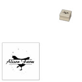 Gepersonaliseerd Boerderij Fresh Kip Naam Egg Love Rubberstempel (Gestempeld)