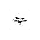 Gepersonaliseerd Boerderij Fresh Kip Naam Egg Love Rubberstempel (Afrduk)