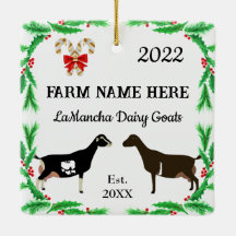 Gepersonaliseerd Boerderij kerstmis LaMancha Dairy