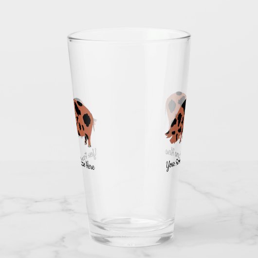 Gepersonaliseerd Boerderij KuneKune Pig Glas (Rechts)